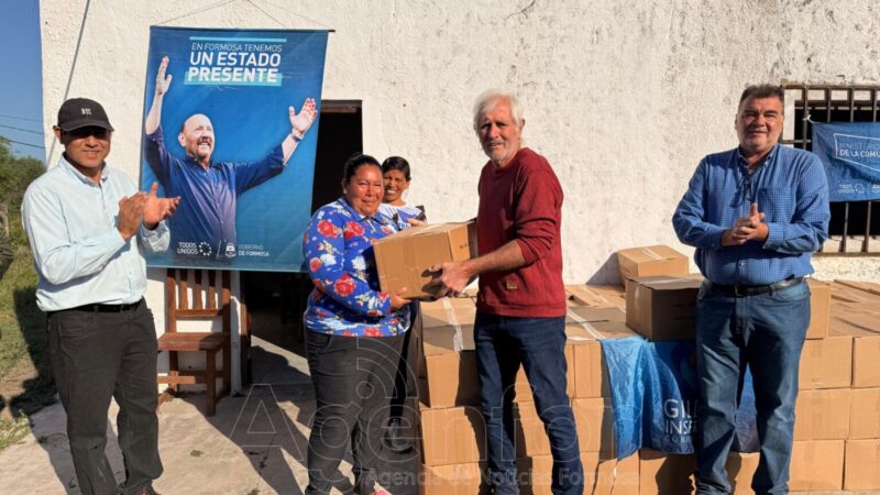 Se concretó en Las Lomitas una nueva entrega de cajas alimentarias para comunidades aborígenes