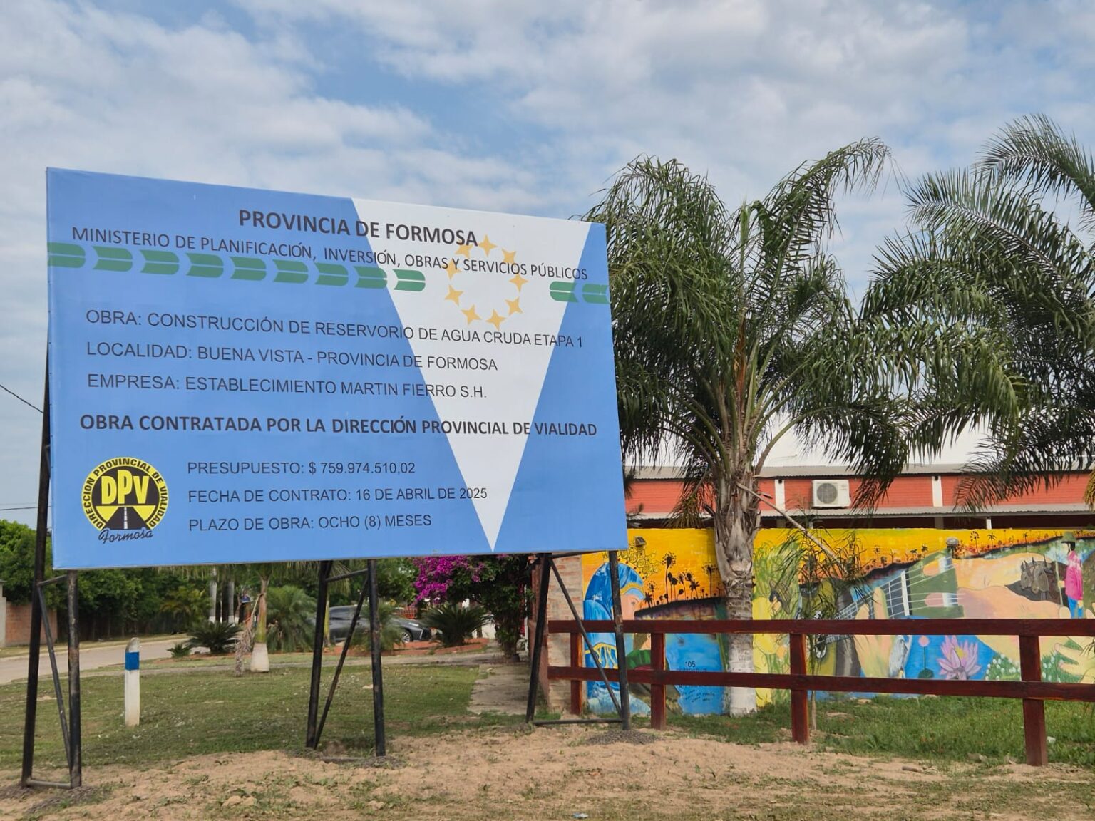 La DPV concluyó las obras del reservorio de agua dulce en Buena Vista