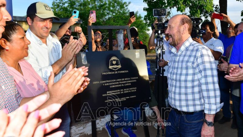El Gobernador habilitó la Línea de Media Tensión que llevará energía las 24 horas a comunidades de la jurisdicción de Laguna Yema