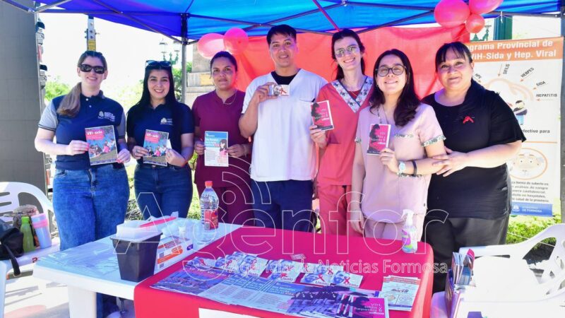 El Programa Provincial de ITS desarrolló una jornada de testeos gratuitos y confidenciales en espacios públicos