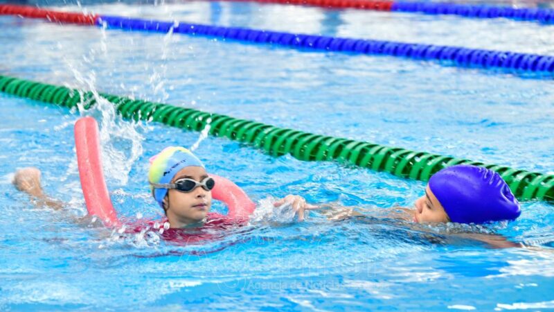 Se realizó el Primer Encuentro de Escuelas de Natación en la Pileta Olímpica provincial