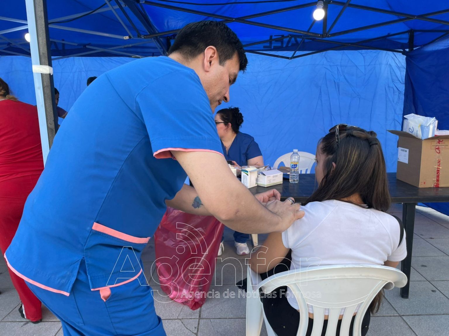 Fueron vacunadas más de 120 personas en una exitosa jornada de vacunación en la Plaza San Martín