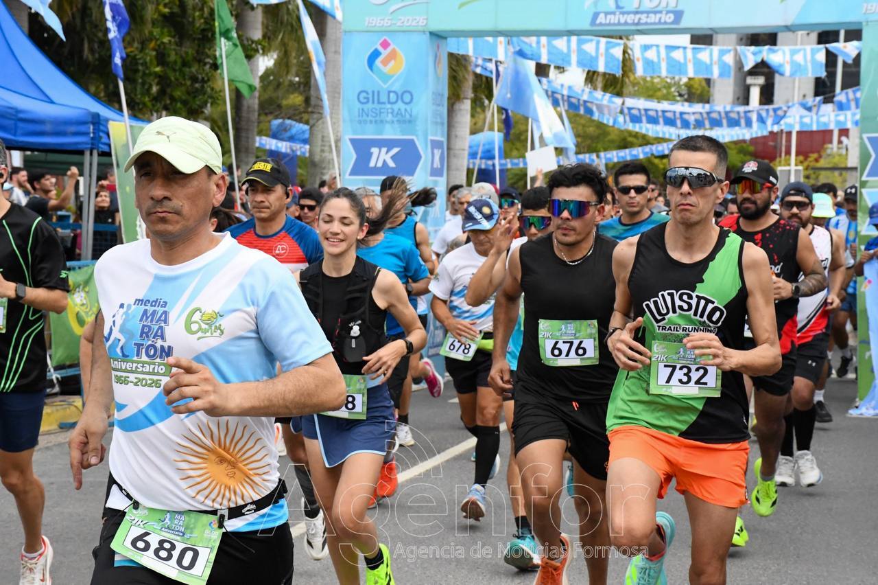 Con más de 800 corredores, el IAS celebró su 60° aniversario con una exitosa media maratón en Formosa