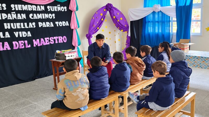 Jardineritos de Fortín Lugones participaron de una charla de promoción del cuidado bucodental