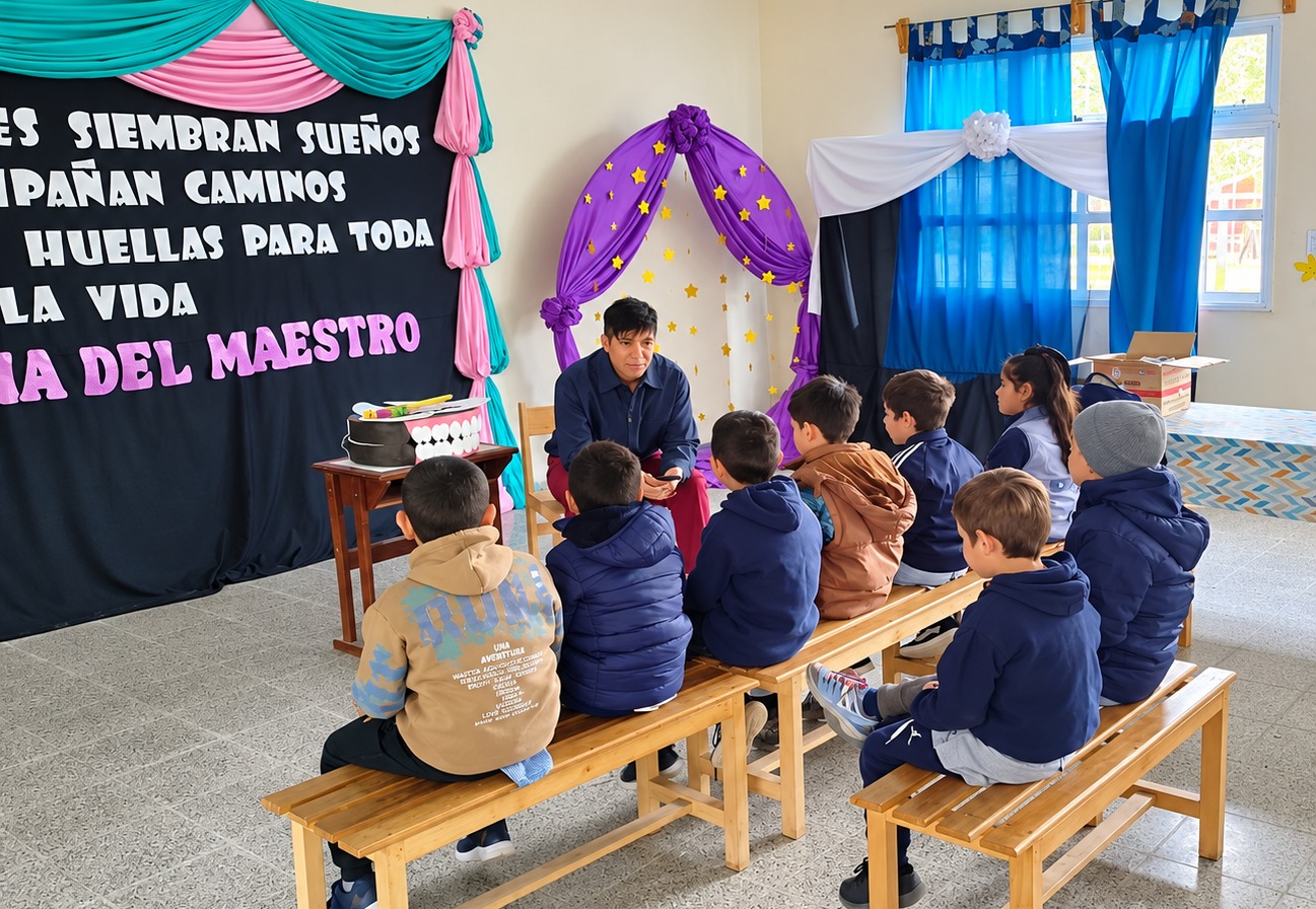 Jardineritos de Fortín Lugones participaron de una charla de promoción del cuidado bucodental