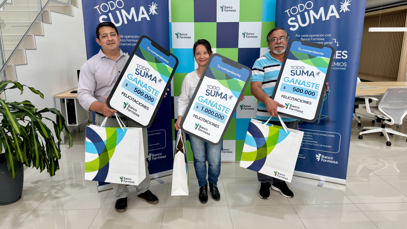 Banco Formosa entregó más de $80 millones con Todo Suma ¿Qué van a hacer los ganadores con sus premios? 